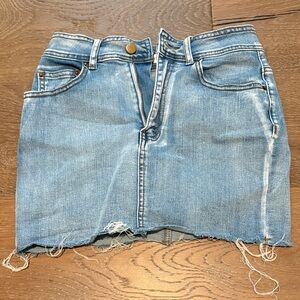 Casual Blue Denim Mini Skirt